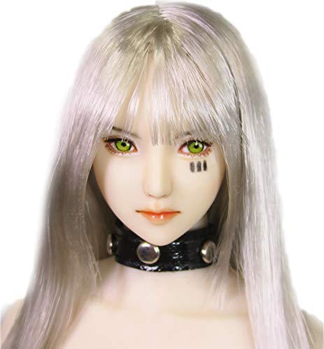 HiPlay 1/6 Scale Female Figure Head Sculpt, 100% Handmade & Customized Makeup, Anime Style, Beauty Charming Girl Doll Head for 12" Action Figure TBLeague/Obitsu/JIAOU CDH55 (Natural Skin) von HiPlay
