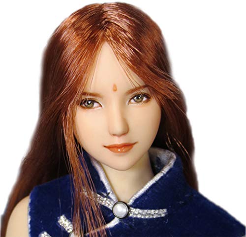 HiPlay 1/6 Scale Female Figure Head Sculpt, 100% Handmade & Customized Makeup, Anime Style, Beauty Charming Girl Doll Head for 12" Action Figure TBLeague/Obitsu/JIAOU CDH60 (Natural Skin) von HiPlay