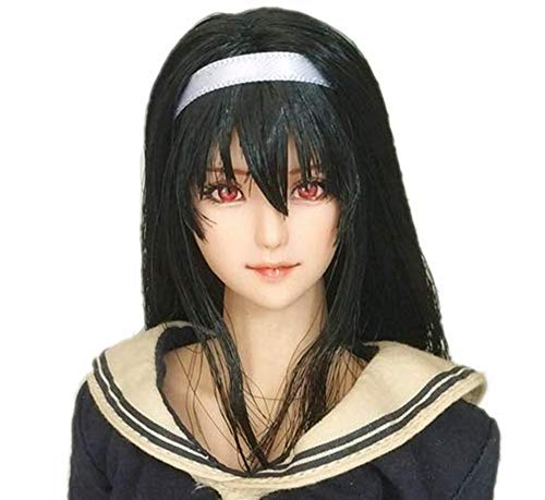 HiPlay 1/6 Scale Female Figure Head Sculpt, 100% Handmade & Customized Makeup, Anime Style, Beauty Charming Girl Doll Head for 12" Action Figure TBLeague/Obitsu/JIAOU CDH91 (Natural Skin) von HiPlay