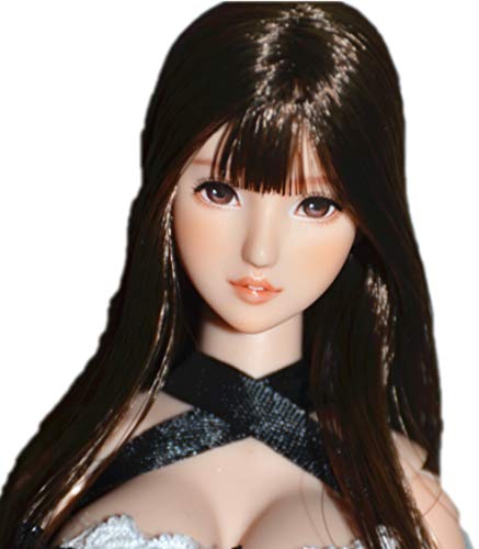 HiPlay 1/6 Scale Female Figure Head Sculpt, 100% Handmade & Customized Makeup, Beauty Charming Girl Doll Head for 12" Action Figure TBLeague/Obitsu/JIAOU CDH48 (White Skin) von HiPlay