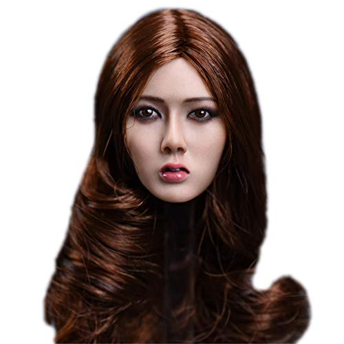 HiPlay 1/6 Scale Female Figure Head Sculpt, Asian Beuty Charming Girl Doll Head for 12 Inch Action Figure TBLeague JIAOUDOLL HS031 (C) von HiPlay