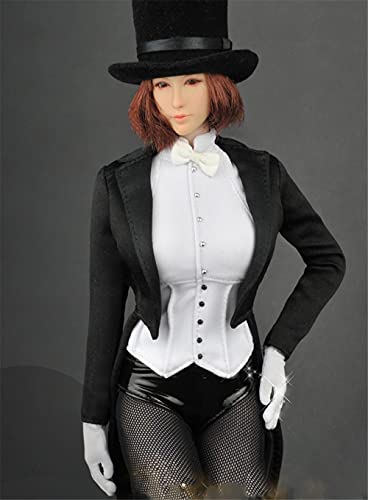 HiPlay 1/6 Scale Figure Doll Clothes, Hat+Blouse+Swallowtail+Short+Stockings, Outfit Costume for 12 inch Female Action Figure Phicen/TBLeague CM101 von HiPlay