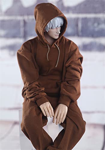 HiPlay 1/6 Scale Figure Doll Clothes, Hoodie+Pants Costume for 12 inch Male Action Figure Phicen/TBLeague MYF13-Brown von HiPlay