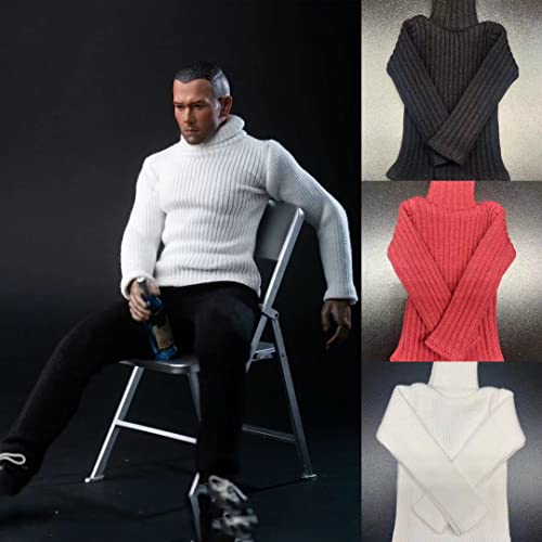 HiPlay 1/6 Scale Figure Doll Clothes, Sweater Costume for 12 inch Male Action Figure Phicen/TBLeague MYF12-White von HiPlay