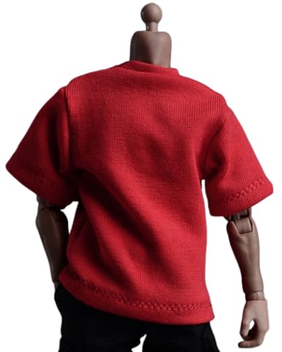 HiPlay 1/6 Scale Figure Doll Clothes: Red T-Shirt for 12-inch Collectible Action Figure AT202200E (AT202200E Red) von HiPlay