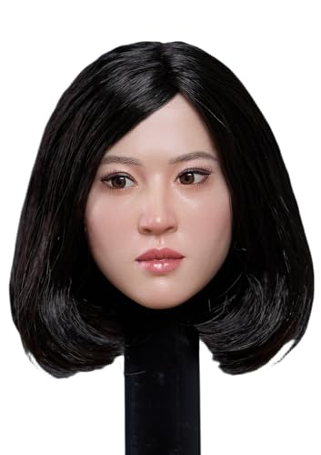 HiPlay 1:6 Scale Female Head Sculpt, Asia Girl Movable Eyes Head Sculpture for 12-inch Action Figures Z007D von HiPlay