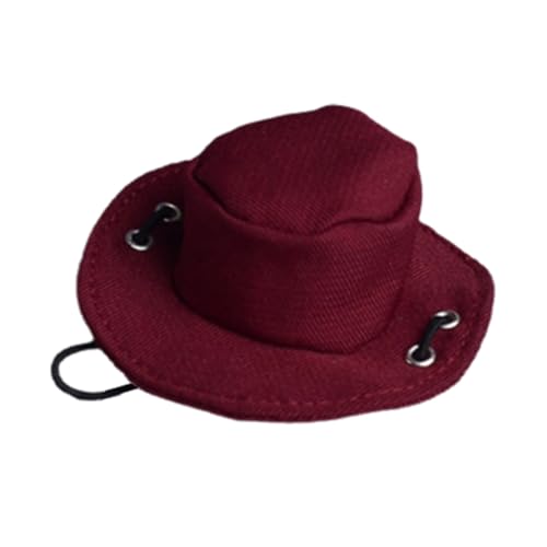 HiPlay ATStory, Round Hat Dark Red Color, 1/12 Scale Model Accessory for 6-inches Collectible Figure YMZAH von HiPlay