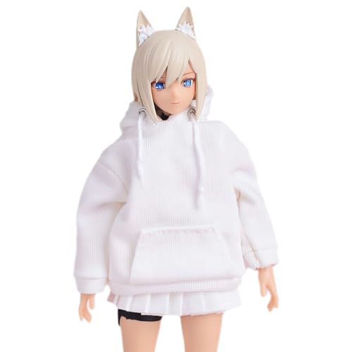 HiPlay ATStory 1/12 Scale Figure Doll Clothes: White Hooded Sweatshirt for 6-inch Collectible Action Figure LMWYBS von HiPlay