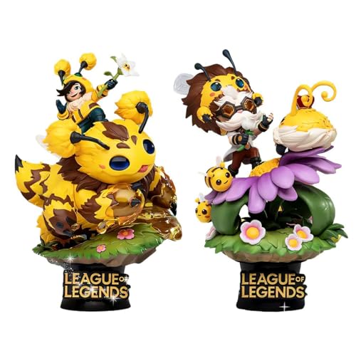 HiPlay Beast Kingdom League of Legends series Figurine, Bumblebee Nunu & Willump, Bumblebee Heimerdinger, Height 15cm Miniature Figurine Collectible DS120 von HiPlay