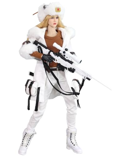 HiPlay FLAGSET Collectible Figure Full Set: Skier Snow Sniper, Anime Style, 1:6 Scale Female Miniature Action Figurine BBK018 von HiPlay