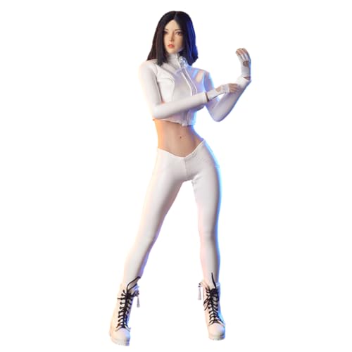 HiPlay JIAOU DOLL, White Short Leather Jacket and Leather Pants, 1/6 Scale Doll Clothes for 12-inches Miniature Collectible Figure JO24X-04B HiPlay JIAOU DOLL, White Short Leather Jacket and Leather Pants, 1/6 Scale Doll Clothes for 12-inches Miniature Collectible Figure JO24X-04B von HiPlay