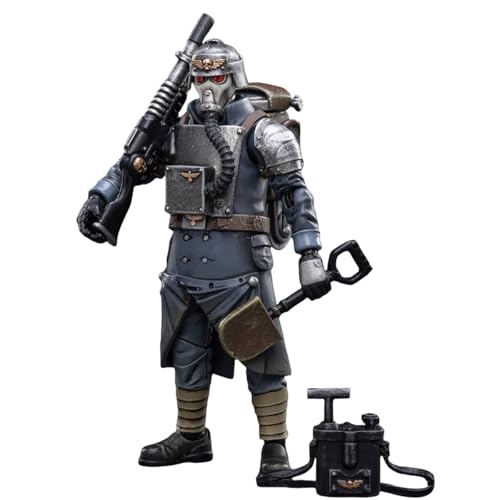 HiPlay JOYTOY Warhammer 40,000 1/18 Astra Militarum Death Korps of Krieg Veteran Squad Guardsman Demolitions Specialist JT2658 Action-Figurensammlung Modell Geschenk von HiPlay