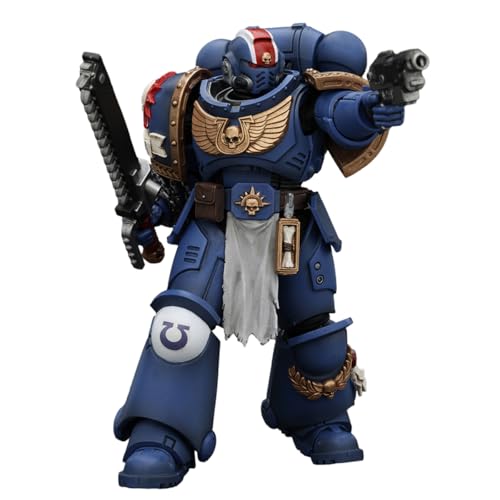 HiPlay JOYTOY Warhammer 40K Space Marines 2 - Uitramarines Lieutenant Titus JT00058, Game Special Limited Edition, 1/18 Scale Collectible Action Figure von HiPlay