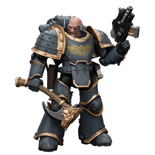 HiPlay JOYTOY Warhammer The Horus Heresy Collectible Figure: Space Wolf Grey Slaughterer Squad Grey Slaughterer 3, 1:18 Scale Action Figure JT6076 von HiPlay