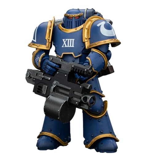 HiPlay JOYTOY Warhammer The Horus Heresy Series, Ultramarines Legion MKIII Tactical Squad Legionary with Heavy Bolter JT00119, 1/18 Scale Action Figure von HiPlay