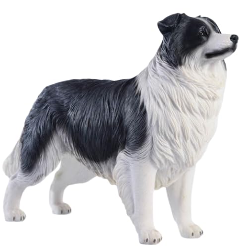 HiPlay JXK Collectible Dog Figure: Border Collie, Expertly Hand-Painted, Lifelike, Safe Resin, 1:6 Scale Miniature Animal Figurine JXK006C von HiPlay