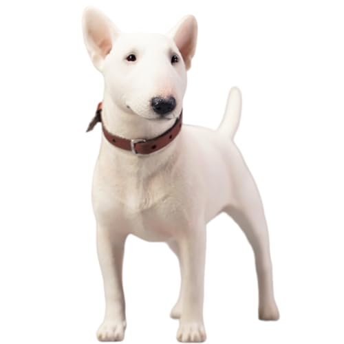 HiPlay JXK Collectible Dog Figure: Bull Terrier, Expertly Hand-Painted, Lifelike, Safe Resin, 1:6 Scale Miniature Animal Figurine JXK067D von HiPlay