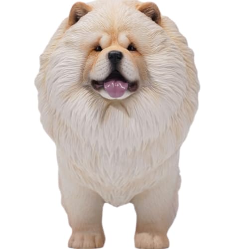 HiPlay JXK Collectible Dog Figure: Chow Chow, Expertly Hand-Painted, Lifelike, Safe Resin, 1:6 Scale Miniature Animal Figurine JXK173D von HiPlay