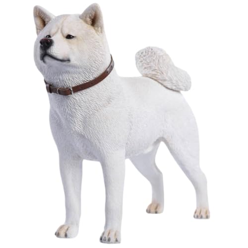 HiPlay JXK Collectible Dog Figure: Japanese Akita, Expertly Hand-Painted, Lifelike, Safe Resin, 1:6 Scale Miniature Animal Figurine JXK007B von HiPlay