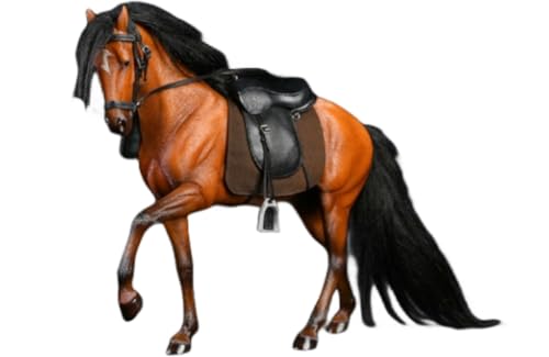 HiPlay JXK Collectible Horse Figure: ILI Horse, Expertly Hand-Painted, Lifelike, Safe Resin, 1:12 Scale Miniature Animal Figurine JXK063B von HiPlay