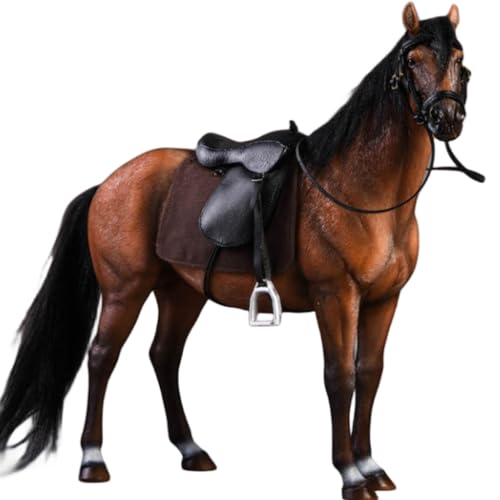 HiPlay JXK Collectible Horse Figure: Warmblood Horse, Expertly Hand-Painted, Lifelike, Safe Resin, 1:12 Scale Miniature Animal Figurine JXK013D von HiPlay