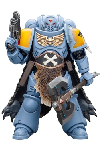 HiPlay JoyToy 40K Collectible Figure: Space Marines Space Wolves Claw Pack Pack Leader -Logan Ghostwolf 1:18 Scale Action Figures JT2702 von HiPlay