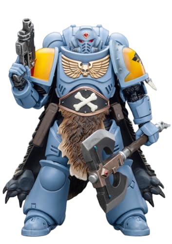 HiPlay JoyToy Warhammer 40k Collectible Figure: Space Marines Space Wolves Claw Pack Pack Leader -Logan Ghostwolf 1:18 Scale Action Figures JT2702 von HiPlay