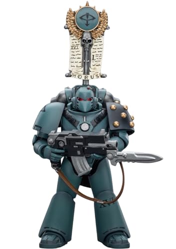 HiPlay JoyToy Warhammer The Horus Heresy Collectible Figure: Sons of Horus MKVI Tactical Squad Legionary with Legion Vexilla 1:18 Scale Action Figures JT9480 von HiPlay