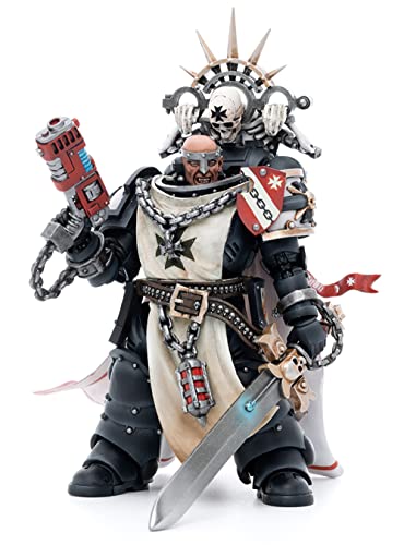 HiPlay JoyToy Warhammer 40k Officially Licensed 1/18 Scale Action Figures Full Set Series Black Templars,Baldeckrath von HiPlay