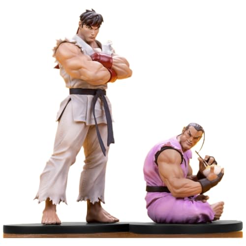 HiPlay Sideshow Street Fighter Series Figurine, Ryu & Dan, Video Game Style 1:10 Scale Miniature Figurine Collectible 906739 von HiPlay