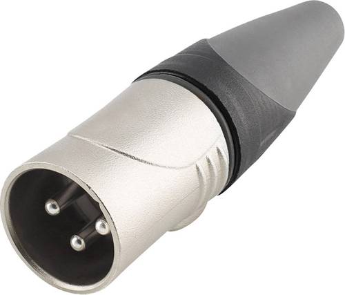 Hicon HI-X3CM-HD XLR-Steckverbinder Stecker, gerade Polzahl: 3 Schwarz, Silber 1St. von Hicon