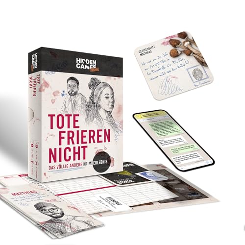 Hidden Games Hangover - Tote frieren Nicht - Das interaktive Krimierlebnis - Deutsch - Realistisches, interaktives, spannendes & Detektivspiel, Escape Room Spiel von Hidden Games