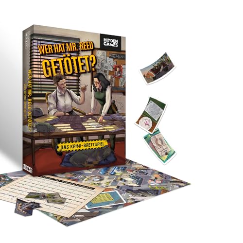 Hidden Games - Krimi-Brettspiel - Wer hat Mr. Reed getötet? - Deutsch - Spannendes Detektivspiel, Krimispiel, Anfängerfreundlich, ab 14 Jahren von Hidden Games