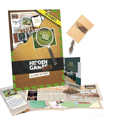 Hidden Games Scène du Crime - Affaire n°3 - LA Mort EN VERT - Française - Jeu de scène de Crime réaliste, jeu de détective passionnant, jeu d'Escape Room von Hidden Games