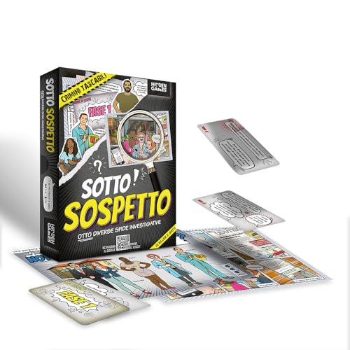 Hidden Games - Sotto! Sospetto - Otto Diverse sfide Investigative - Italiana - Exciting Detective Game, Escape Room Game von Hidden Games