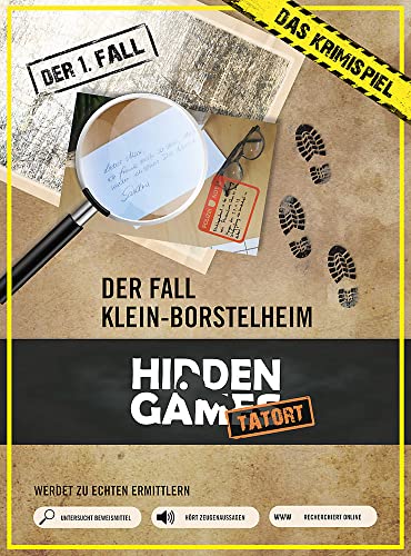 Krimi-Spielebox: Hidden Games Tatort – Der Fall Klein-Borstelheim (Fall 1): Multimediales Spieleerlebnis mit echten Beweisstücken wie Fotos, Zeitungsausschnitten, Briefen und mehr: Für 1-6 Spieler von Hidden Games