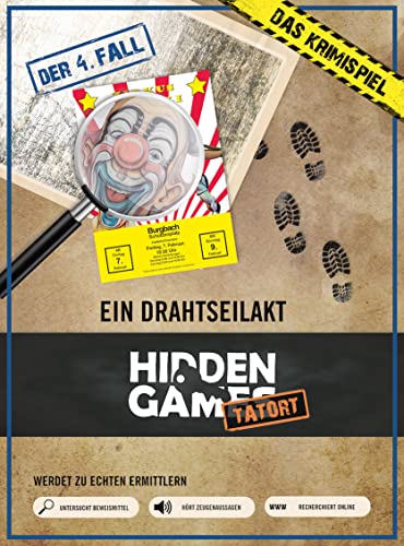 Krimi-Spielebox: Hidden Games Tatort – EIN Drahtseilakt (Fall 4): Multimediales Spieleerlebnis mit echten Beweisstücken wie Fotos, Zeitungsausschnitten, Briefen und mehr: Für 1-6 Spieler von Hidden Games