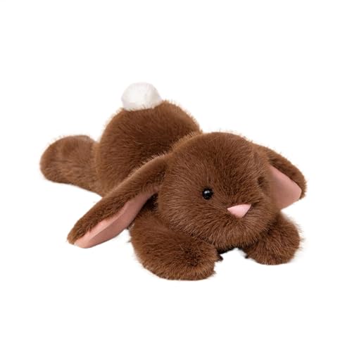 Hiemible Plüsch lügner Kaninchen, lügen Kaninchengefüllte Tier,Huggable Bunny Plüsch mit Floppy Ohren - Niedliche realistische kuschelige Tiere Sammlung für Studienzimmer, Wohnzimmerdekoration von Hiemible