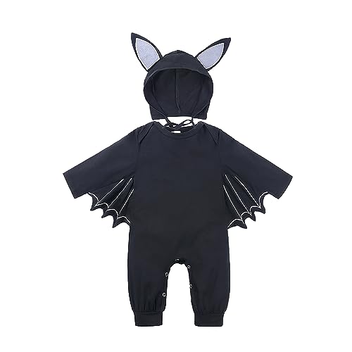 Hifot Baby Fledermaus Kostüm Baby Halloween Kostüm Strampler Neugeborene mit Hüte,Fledermaus Kostüm Kinder Halloween Kostüm Baby Mädchen Jungen Faschingskostüm Baby Hifot Baby Fledermaus Kostüm Baby Halloween Kostüm Strampler Neugeborene mit Hüte,Fledermaus Kostüm Kinder Halloween Kostüm Baby Mädchen Jungen Faschingskostüm Baby von Hifot