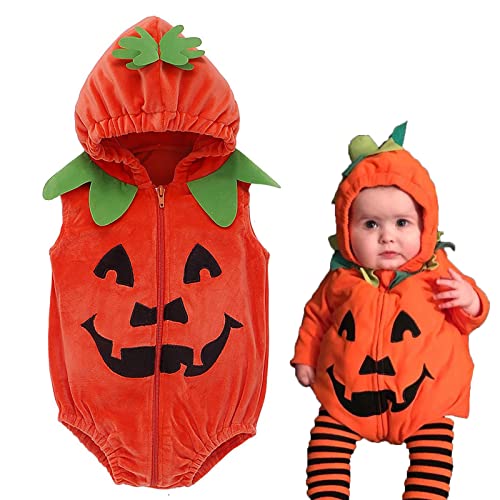 Hifot Halloween Kostüm Kürbis Kinder,Baby Kürbis Kostüm Baby Body halloween kostüm Mädchen Jungen Faschingskostüm Baby von Hifot