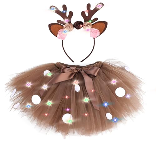 Hifot Kostüm Rentier Kinder,Haarreif Rentier mit Tutu Rock Kinder Mädchen Tier Cosplay Halloween Weihnachten Kostum Verkleidung Karneval Hifot Kostüm Rentier Kinder,Haarreif Rentier mit Tutu Rock Kinder Mädchen Tier Cosplay Halloween Weihnachten Kostum Verkleidung Karneval von Hifot