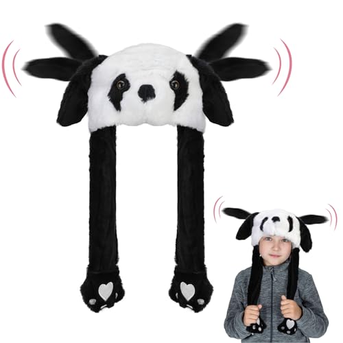 Hifot Panda Mütze mit Beweglichen Ohren, Plüsch Panda Mütze mit Wackelohren, Lustige Hüte Warm Panda Hut mit Ohren Panda Mütze mit Ohren für Mädchen Damen Halloween Geburtstag Cosplay Geschenk Hifot Panda Mütze mit Beweglichen Ohren, Plüsch Panda Mütze mit Wackelohren, Lustige Hüte Warm Panda Hut mit Ohren Panda Mütze mit Ohren für Mädchen Damen Halloween Geburtstag Cosplay Geschenk von Hifot