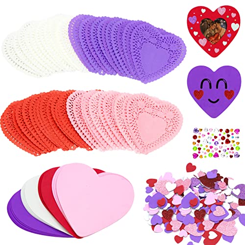 Hifunwu Valentinstagsbasteln mit 100 Herz-Deckchen, 20 Schaumstoffherzen, 2 Beutel-Schaumstoff-Herz-Aufklebern und 1 Bogen Strass-Aufkleber, Valentinstags-Bastelgeschenk für Valentinstagsdekorationen Hifunwu Valentinstagsbasteln mit 100 Herz-Deckchen, 20 Schaumstoffherzen, 2 Beutel-Schaumstoff-Herz-Aufklebern und 1 Bogen Strass-Aufkleber, Valentinstags-Bastelgeschenk für Valentinstagsdekorationen von Hifunwu