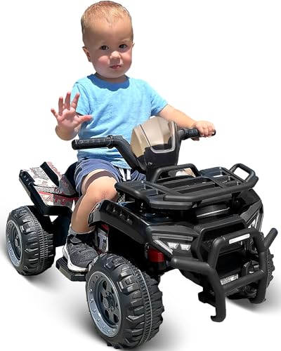 Hikiddo Kids 4 Wheeler ATV 6V Ride on Toy for Toddlers Boys & Girls, Forward & Reverse - Black von Hikiddo