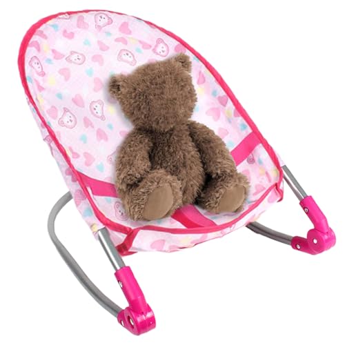 Hilai Babytrage für Puppen, Autositz für Babypuppen, Faltbarer Puppenautositz, Stabiler Kunststoff und Stoff, Puppenwagen, Rollenspielspielzeug, Babypuppenzubehör, Geschenk für Mädchen ab 4 Jahren von Hilai