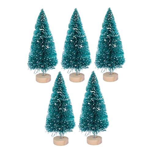 Hilai Miniatur-Sachen, Miniatur-Weihnachtsbaum, Puppenhaus, Schnee-Weihnachtsbaum, künstlicher Kiefernbaum, 5 Stück, 12,5 cm von Hilai