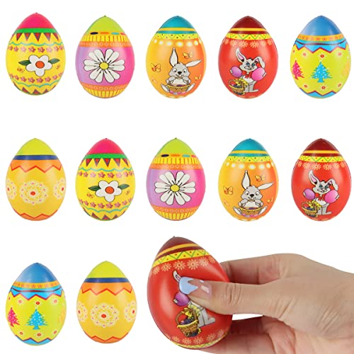 Ostereier Stressball Hillylolly Antistressball Erwachsene Kinder, Antistressball, Knetball Knautschball, Stressball für Kinder Erwachsene, Anti Stress Bälle, Ostern Party Geschenke Deko (A) von Hillylolly