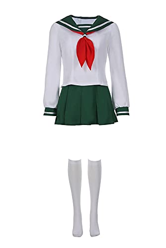 CosplayCos Kagome Higurashi Schuluniform Sets Anime Matrosen Kleid Cosplay Kostüm für Frauen Mädchen von Hinevey