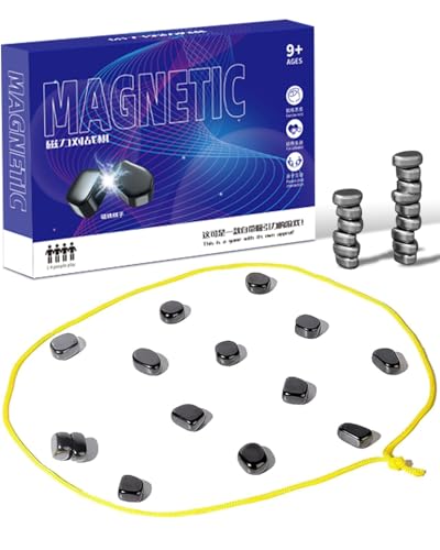 Magnetisches Schachspiel mit Magnetsteinen - Pädagogisches Tischspiel Dame - Tragbares Magnetschach für Partys, Familie und Begleiter von Hipoten