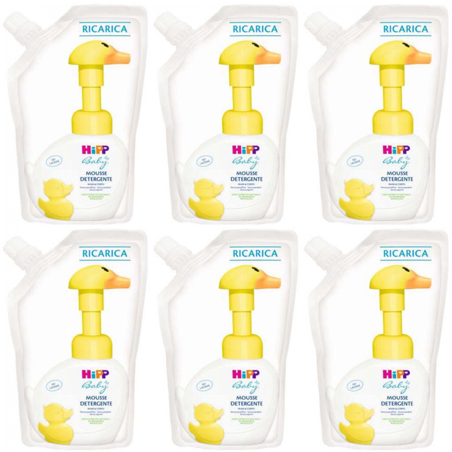 Kit Ricarica Hipp Baby per Mousse Detergente 6 confezioni da 250ml von Hipp